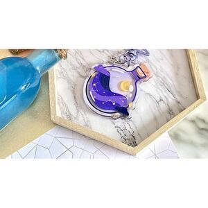 Luminous‎ Sky Potion Midnight Bottle Pendant Key Ring Key Chain Gifts New